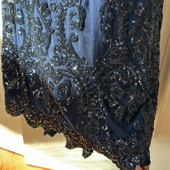 NWT Nina Canacci Prom Dress Navy Blue Size 6-Juniors - Picture 7 of 14